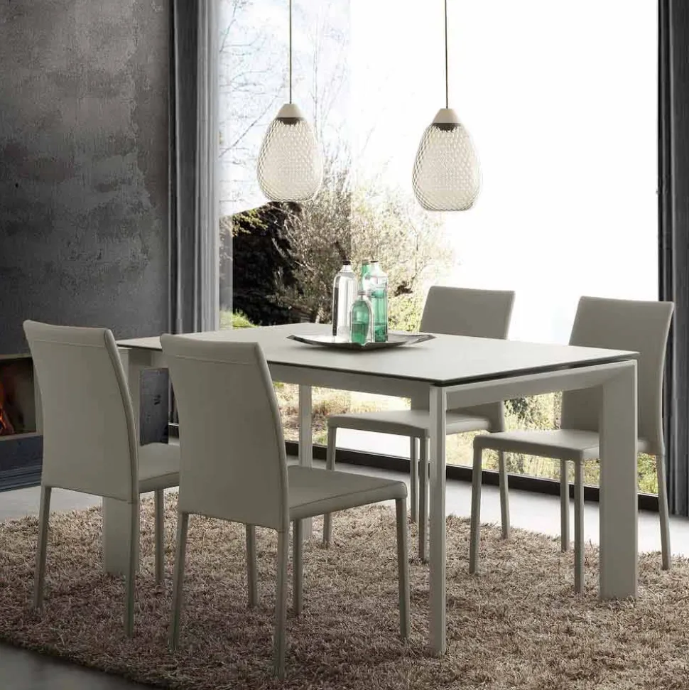 Tavolo in vetroceramica allungabile a libro fino a 240 cm Terni