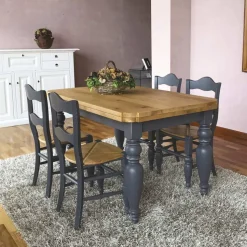 Tavolo Living Allungabile in Rovere con Angoli Sagomati Made in Italy – Rafael