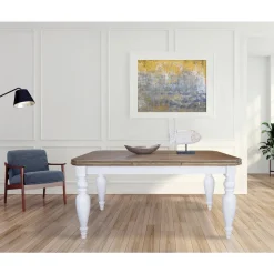 Tavolo Living Allungabile in Rovere con Angoli Sagomati Made in Italy – Rafael