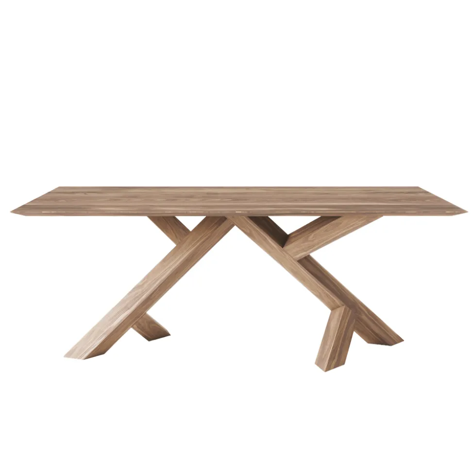 Tavolo Living in Massello Vero di Noce Nodato Made in Italy – Boromir
