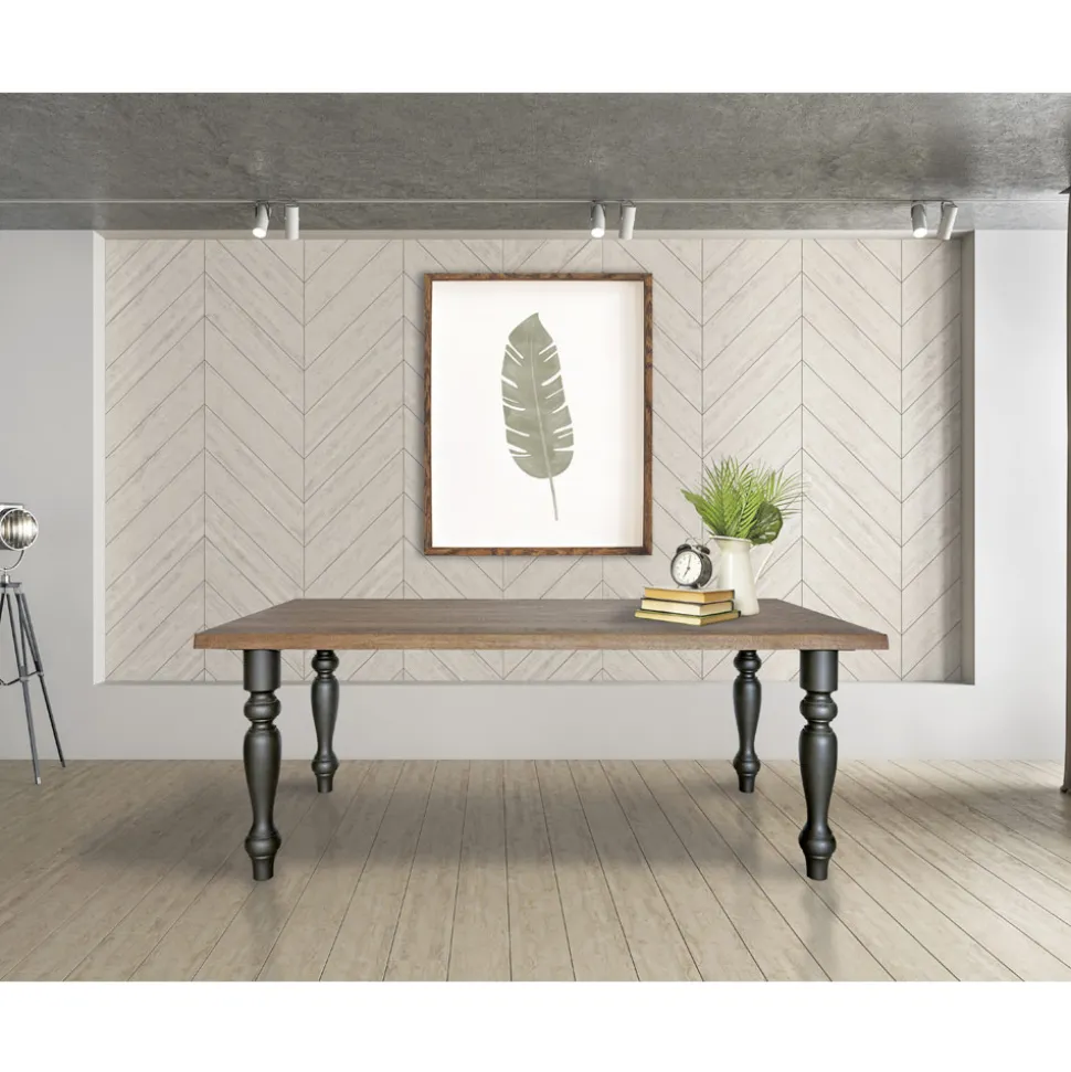Tavolo Living Placcato in Rovere Massellato Prodotto in Italia – Geolier