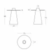 Tavolo luminoso design moderno Slide Peak H80 cm in polietilene vetro