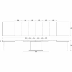 Tavolo Moderno Allungabile Fino a 480 cm in Legno Made in Italy - Michael
