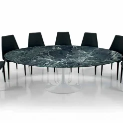 Tavolo Ovale Moderno in Marmo Carrara o Nero Marquinia Made in Italy – Dollars