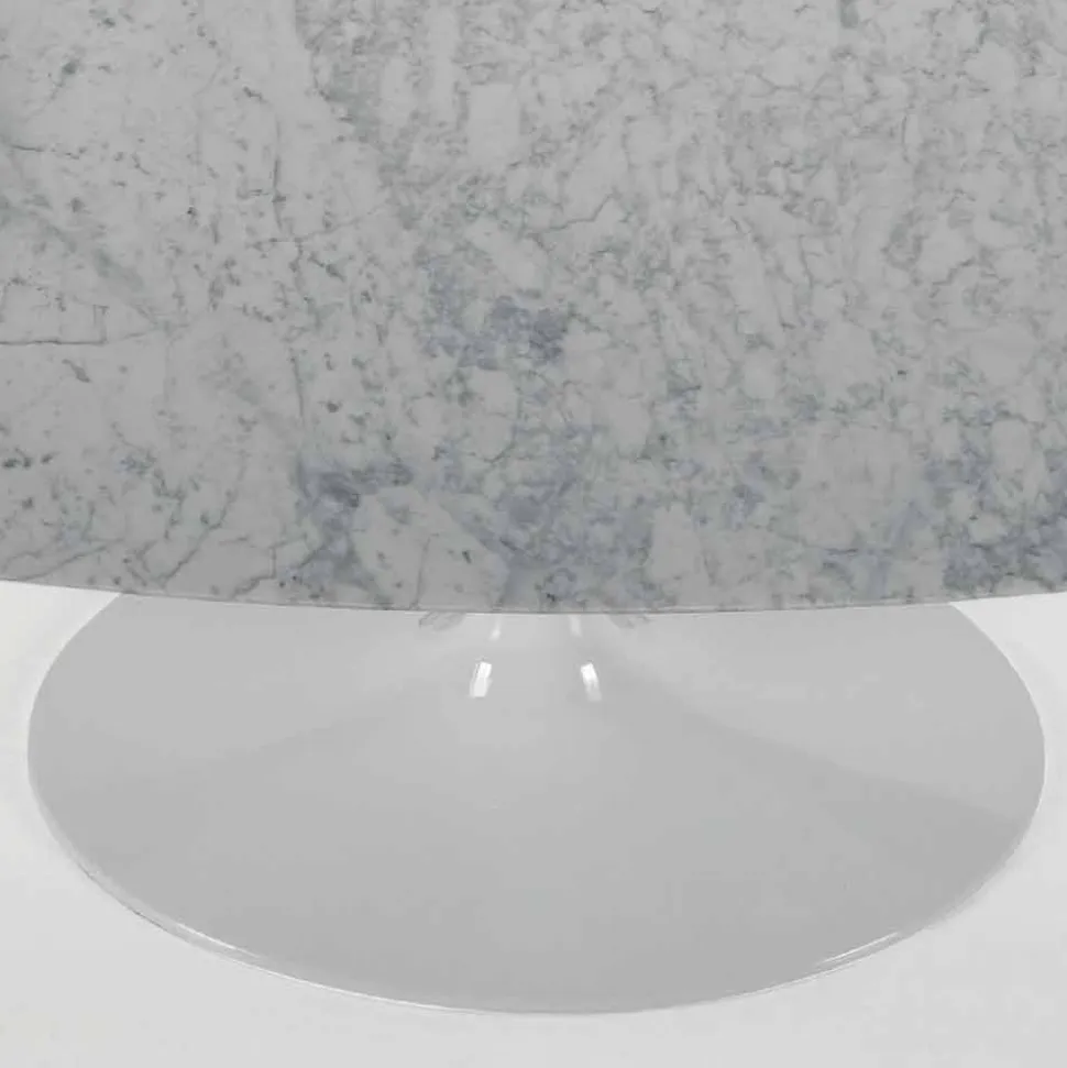 Tavolo Ovale Moderno in Marmo Carrara o Nero Marquinia Made in Italy – Dollars
