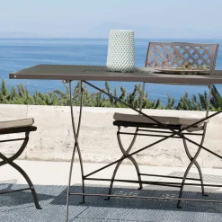 Tavolo Pieghevole da Esterno in Acciaio Zincato Realizzato in Italia - Selvaggia