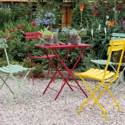 Tavolo Pieghevole Giardino in Acciaio Zincato Fabbricato in Italia - Akila
