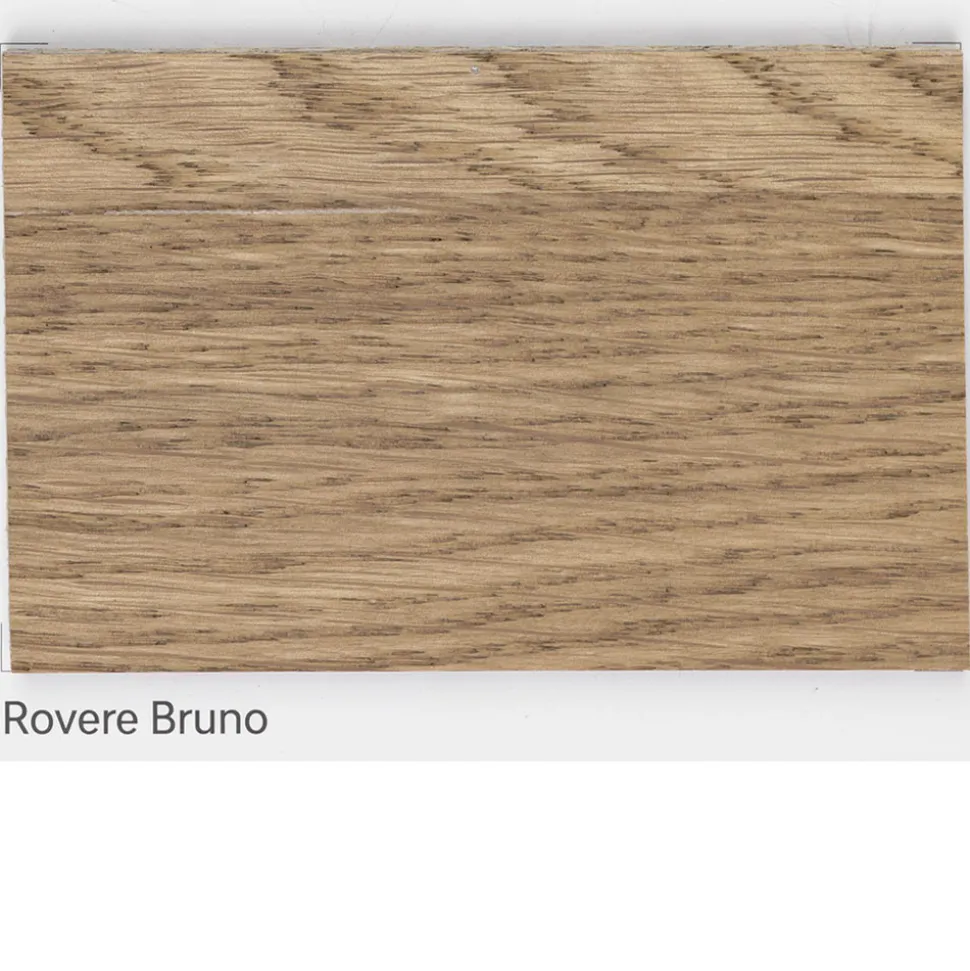 Tavolo Placcato in Rovere Nodato Massellato e Cristallo Made in Italy - Vicente