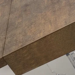 Tavolo Pranzo Allungabile a 255 cm in Plexiglass e Legno Made in Italy - Francoise