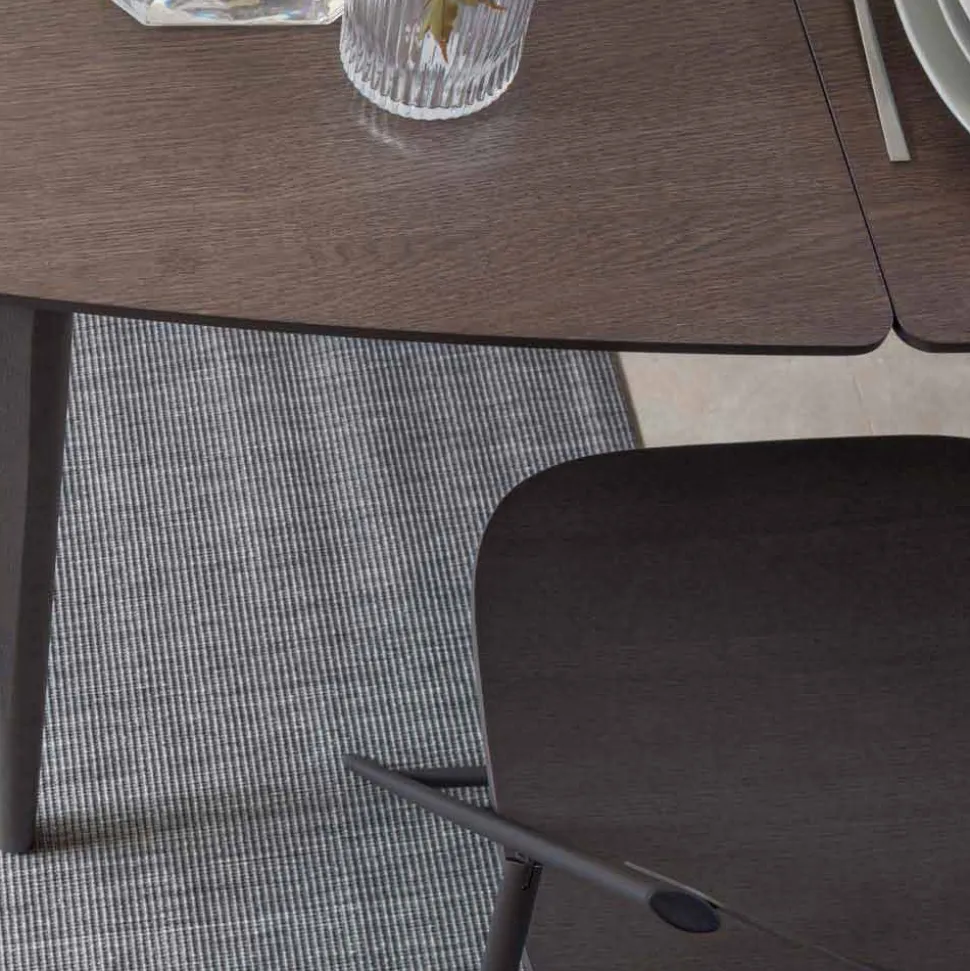 Tavolo Pranzo Allungabile fino a 170 cm in Legno Impiallacciato - Nutello