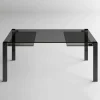 Tavolo Pranzo Allungabile Fino a 280 cm con Piano in Vetro  Made in Italy - Melo
