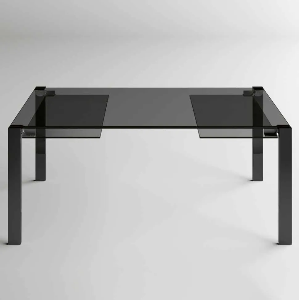 Tavolo Pranzo Allungabile Fino a 280 cm con Piano in Vetro Made in Italy - Melo