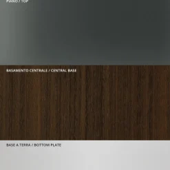 Tavolo Pranzo con Piano Quadrato in Vetro e Base in Legno Made in Italy - Kuadro