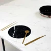 Tavolo Pranzo Quadrato con Vaso e Intarsio in Marmo 140 cm di Lusso - Vesuvio
