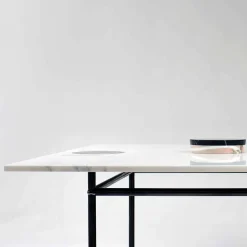 Tavolo Pranzo Quadrato con Vaso e Intarsio in Marmo 140 cm di Lusso - Vesuvio