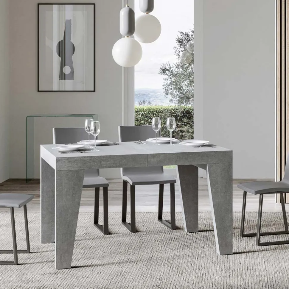 Tavolo Quadrato Allungabile a 440 cm in Legno Made in Italy - Fiore