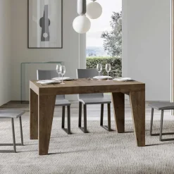 Tavolo Quadrato Allungabile a 440 cm in Legno Made in Italy - Fiore