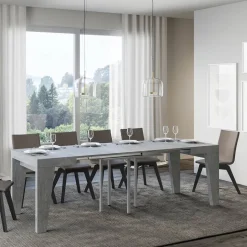 Tavolo Quadrato Allungabile a 246 cm in Legno Made in Italy - Fiore