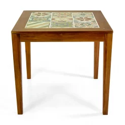 Tavolo Quadrato Realizzato in Legno di Acacia e Piano in Ceramica - Tecnica
