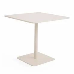 Tavolo Quadrato 80x80 cm da Esterno Realizzato in Alluminio Beige - Alfresco