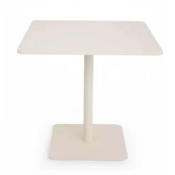 Tavolo Quadrato 80x80 cm da Esterno Realizzato in Alluminio Beige - Alfresco