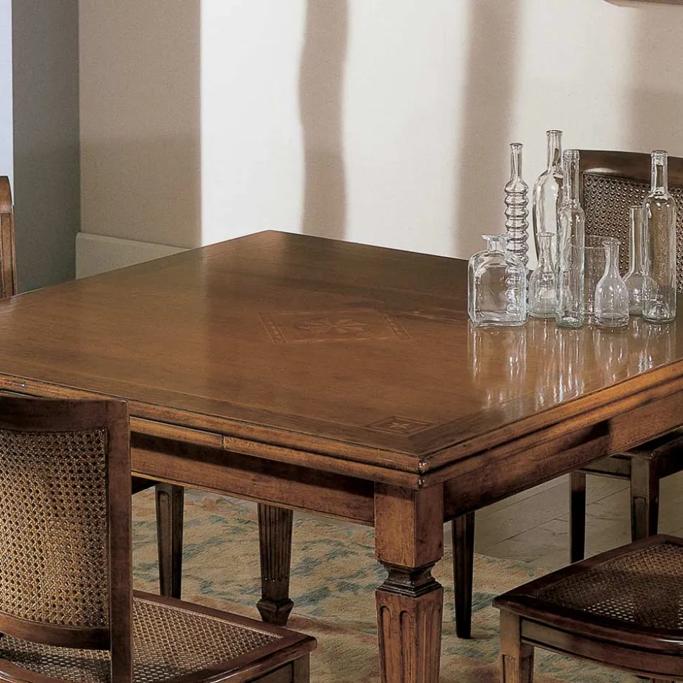 Tavolo Rettangolare con 4 Sedie in Legno Made in Italy - Angelite