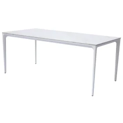 Tavolo Rettangolare da Giardino in Alluminio e Gres - Lunara