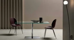 Tavolo Rettangolare Moderno in Vetro Fumè o Extrachiaro Made in Italy – Dolce