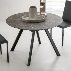 Tavolo Rotondo Allungabile a 170 cm in HPL Stratificato - Convivio