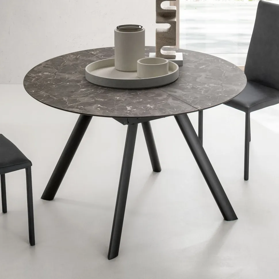 Tavolo Rotondo Allungabile a 170 cm in HPL Stratificato - Convivio