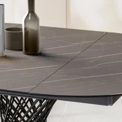 Tavolo Rotondo Allungabile a 170 cm in Metallo e HPL - Sorriso