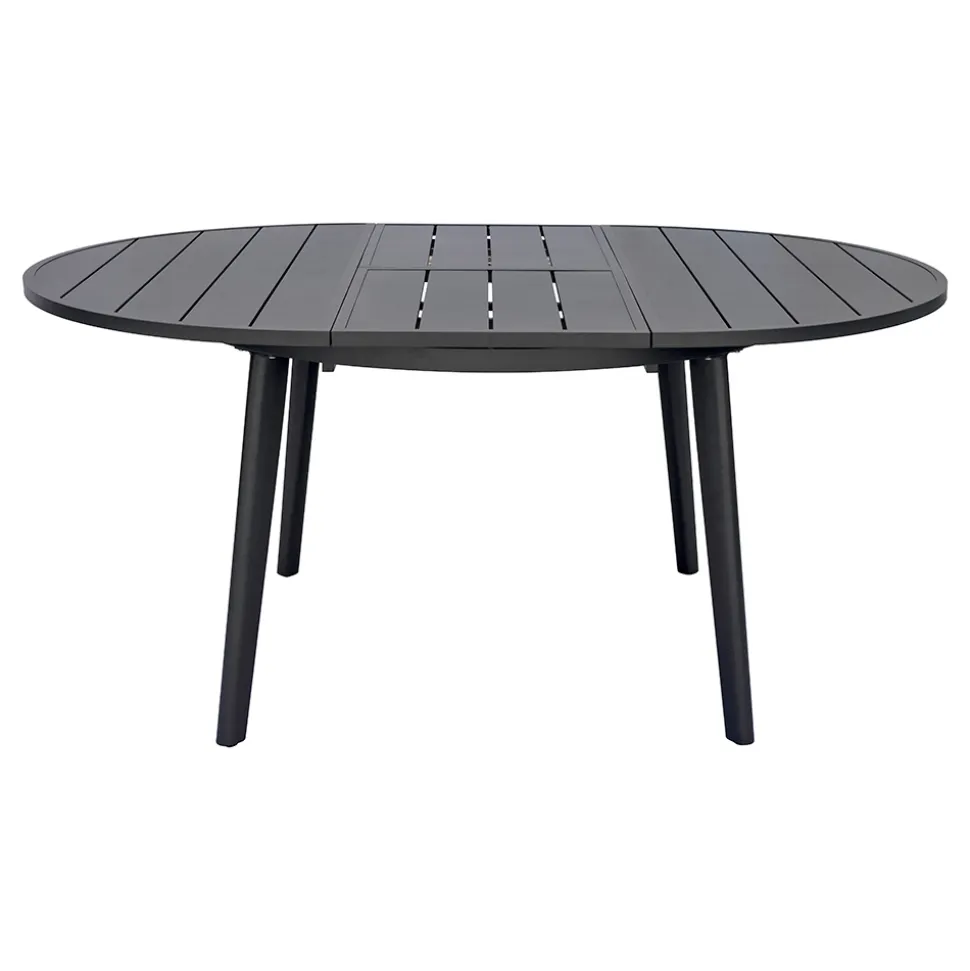 Tavolo Rotondo Allungabile a 170 cm in Alluminio Antracite - Rivara
