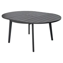 Tavolo Rotondo Allungabile a 170 cm in Alluminio Antracite - Rivara