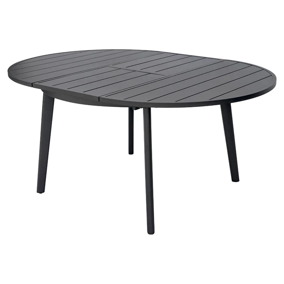 Tavolo Rotondo Allungabile a 170 cm in Alluminio Antracite - Rivara