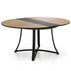Tavolo Rotondo Allungabile con Piano in MDF Rivestito in Laminato - Puglia