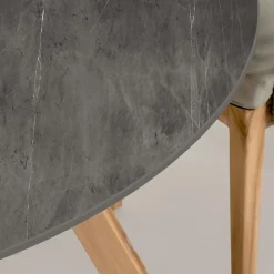 Tavolo Rotondo da Esterno in Ceramica Pietra Grey Made in Italy - Pegaso