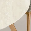 Tavolo Rotondo da Esterno in Ceramica Chianca di Ostuni Made in Italy - Pegaso