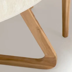 Tavolo Rotondo da Esterno in Ceramica Chianca di Ostuni Made in Italy - Pegaso