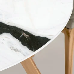 Tavolo Rotondo da Esterno in Ceramica Panda White Made in Italy - Pegaso