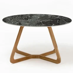 Tavolo Rotondo da Esterno in Ceramica Verde France Made in Italy - Pegaso
