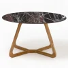 Tavolo Rotondo da Esterno in Ceramica Rosso Domus Made in Italy - Pegaso