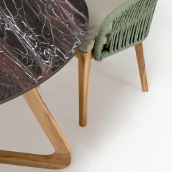 Tavolo Rotondo da Esterno in Ceramica Rosso Domus Made in Italy - Pegaso