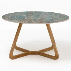 Tavolo Rotondo da Esterno in Ceramica Santos Made in Italy - Pegaso