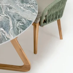 Tavolo Rotondo da Esterno in Ceramica Iconic Ciprus Made in Italy - Pegaso