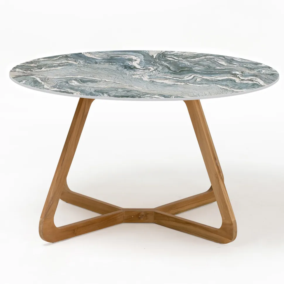 Tavolo Rotondo da Esterno in Ceramica Iconic Ciprus Made in Italy - Pegaso