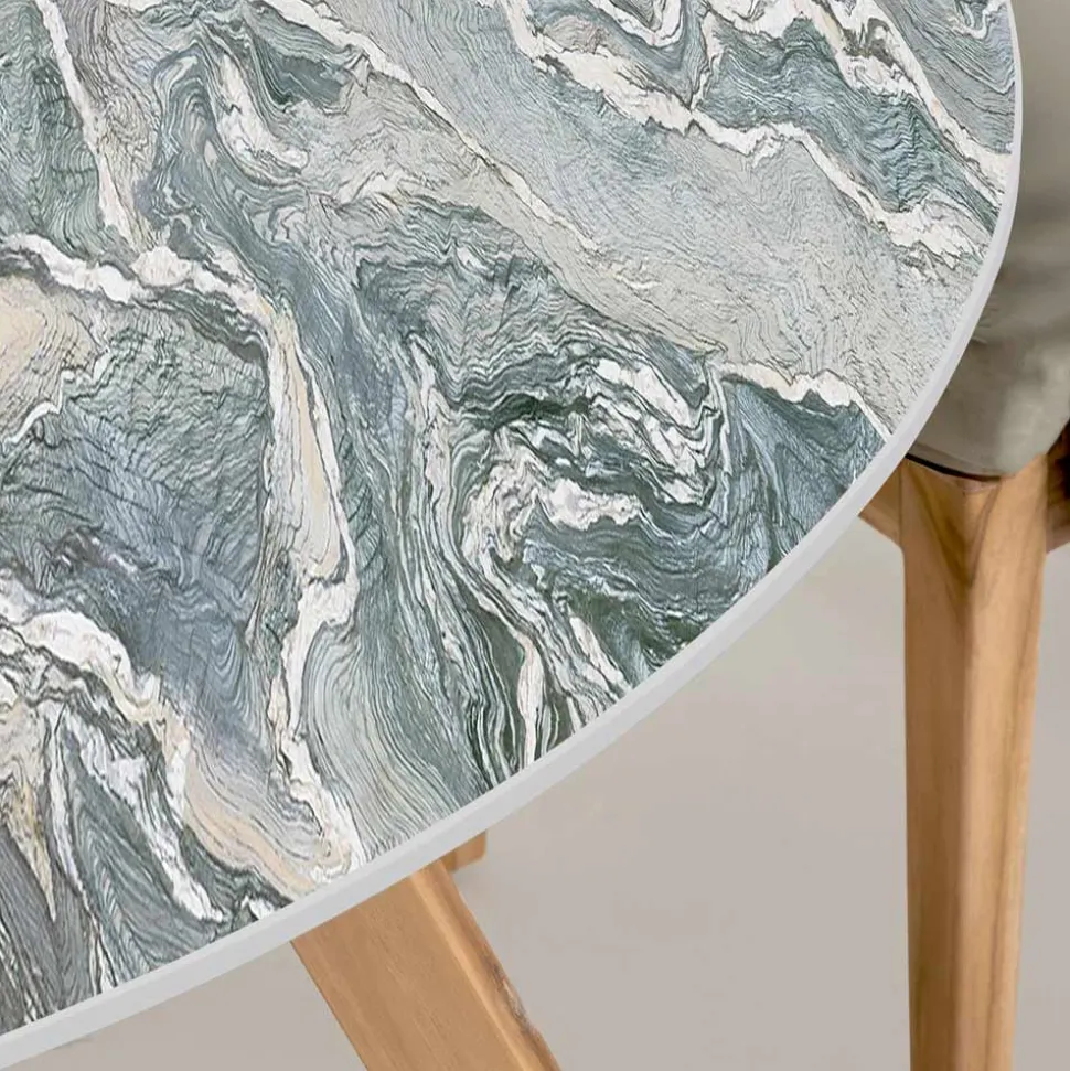 Tavolo Rotondo da Esterno in Ceramica Iconic Ciprus Made in Italy - Pegaso