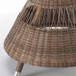 Tavolo Rotondo da Giardino con 4 Poltroncine con Braccioli - Gigi