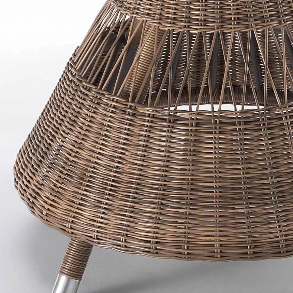 Tavolo Rotondo da Giardino con 4 Poltroncine con Braccioli - Gigi
