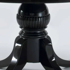 Tavolo rotondo design classico in mogano lucido, diametro 150cm, Akim