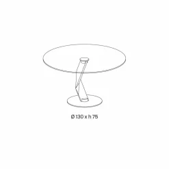 Tavolo Rotondo di Design Moderno in Vetro Extrachiaro Made in Italy – Akka